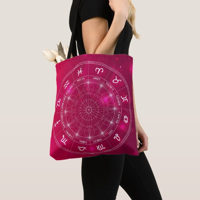 Modern Astrology Wheel zodiac-gåva Tygkasse (Närbild)