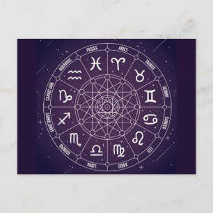 Modern Astrology Wheel zodiac-gåva Vykort