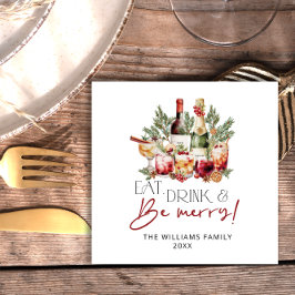 Modern Ät Drick och Bli God jul Pappersservett