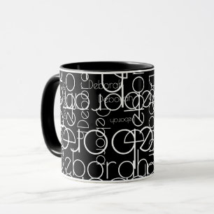 &Modern återställ tunn teckensnittstyp b Mugg
