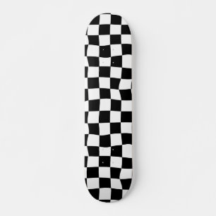 Modern återställ Vågigt - svart, vitt P240431 Mini Skateboard Bräda 18,5 Cm