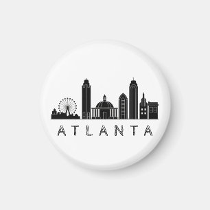 Modern Atlanta Georgia Stilisert Siluett Magnet