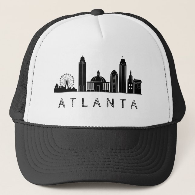 Modern Atlanta Georgia Stylized Skyline Keps (Framsida)