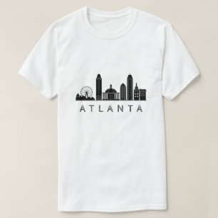 Modern Atlanta Georgia Stylized Skyline T Shirt