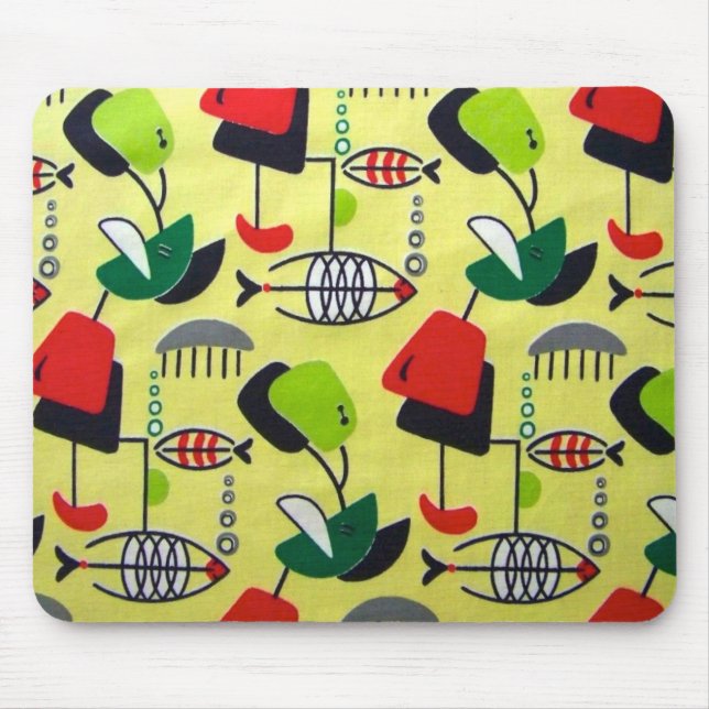 Modern atomfiskMousepad i mitten av århundradet Musmatta (Framsidan)