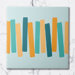 Modern atomFunky blockerar Orangen Aqua i mitten a Kakelplatta<br><div class="desc">Mid Century inspirerade,  roligt och fet design med funky och färgstarka block. Perfekt för älskare i stil och vintage.</div>
