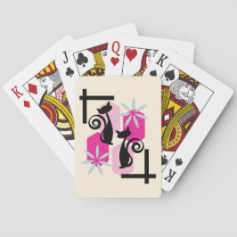 Modern atomkatt för medelårhundradet casinokort