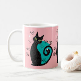 Modern atomkatt Retro Adress i mitten av århundrad Kaffemugg