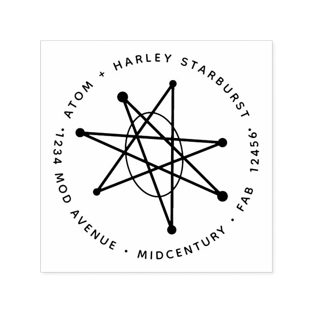 Modern atomstarst Galaxy MCM för 2000 Självfärgande Stämpel (Design)