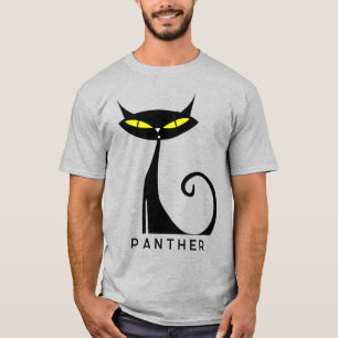 Modern atomsvart katt i personlig under århundrade t shirt