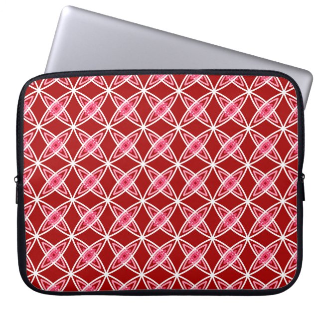 Modern atomutskrift i mitten av århundradet - Mörk Laptop Sleeve (Framsidan)