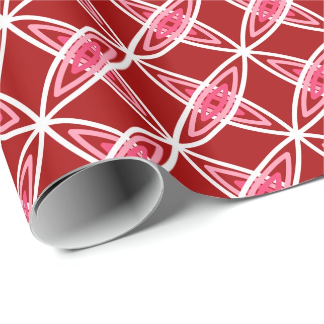 Modern atomutskrift i mitten av århundradet - Mörk Presentpapper (Rullad Hörn)
