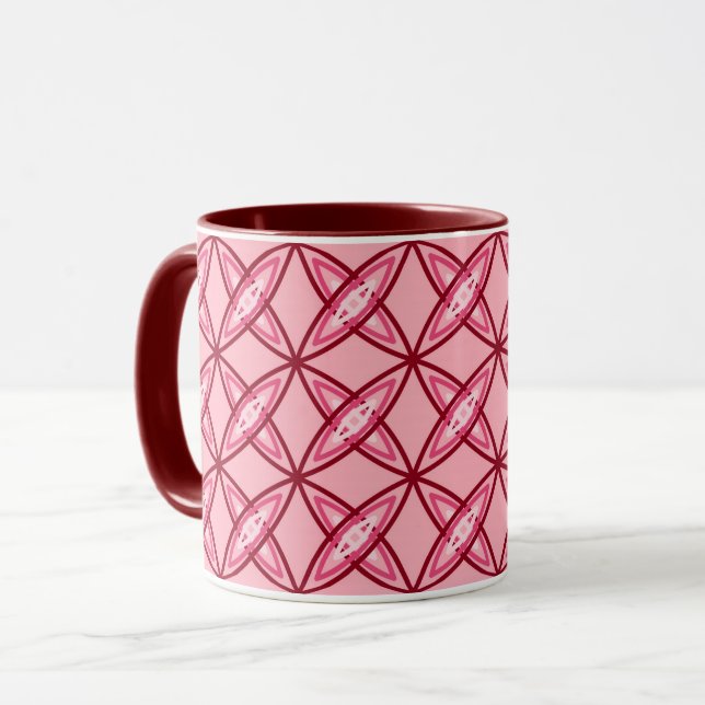 Modern atomutskrift i mitten av århundradet - Rosa Mugg (Framsida vänster)