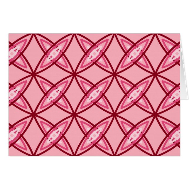 Modern atomutskrift i mitten av århundradet - Rosa OBS Kort (Framsidan Horizontal)