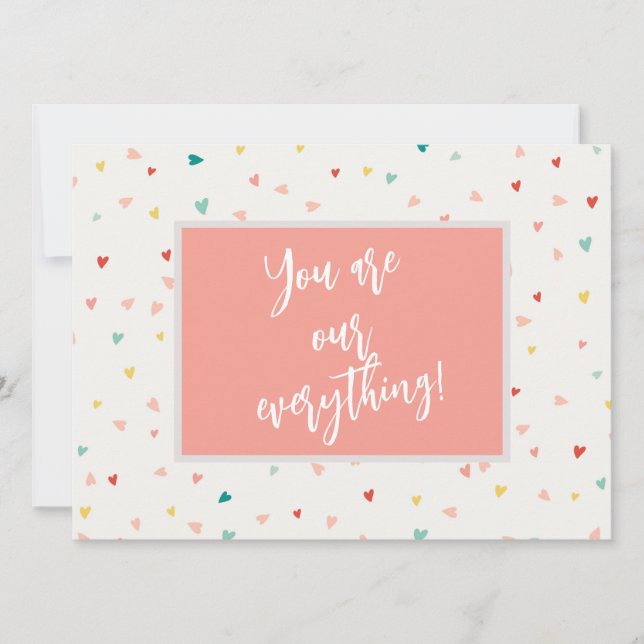 Modern att du är vår dag för alla fotohjärtans dag julkort (Framsida)