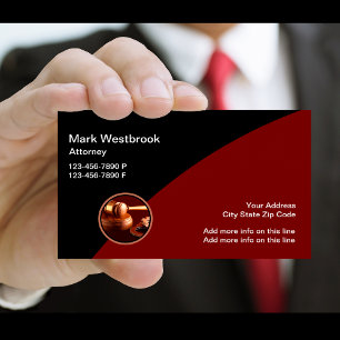 Modern Attorney Court Theme Visitkort