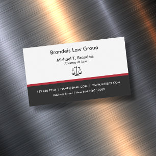 Modern Attorney Law Office Magnetiska Visitkort