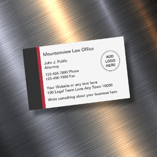 Modern Attorney-Logotyp-mall Magnetiska Visitkort