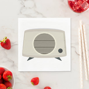 Modern Audio för Retro Vintage i mitten av århundr Pappersservett