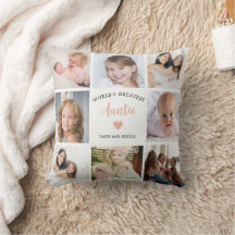 Modern Auntie Anpassningsbar Photo Collage Rosa He
