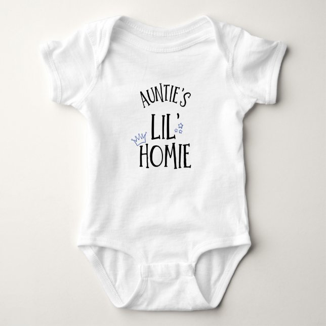 Modern Auntie's Lil'Homie Royalty Baby Bodykostym T Shirt (Framsida)