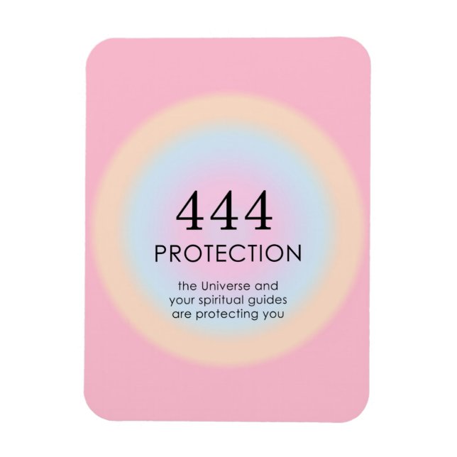 Modern Aura Angel Numerlogy 444 Magnet (Vertikal)