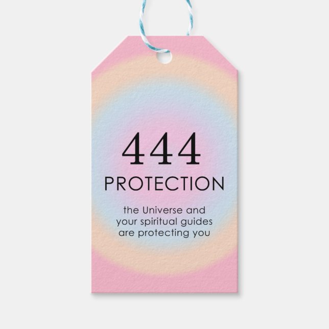 Modern Aura Angel Numerlogy 444 Presentetikett (Framsidan)