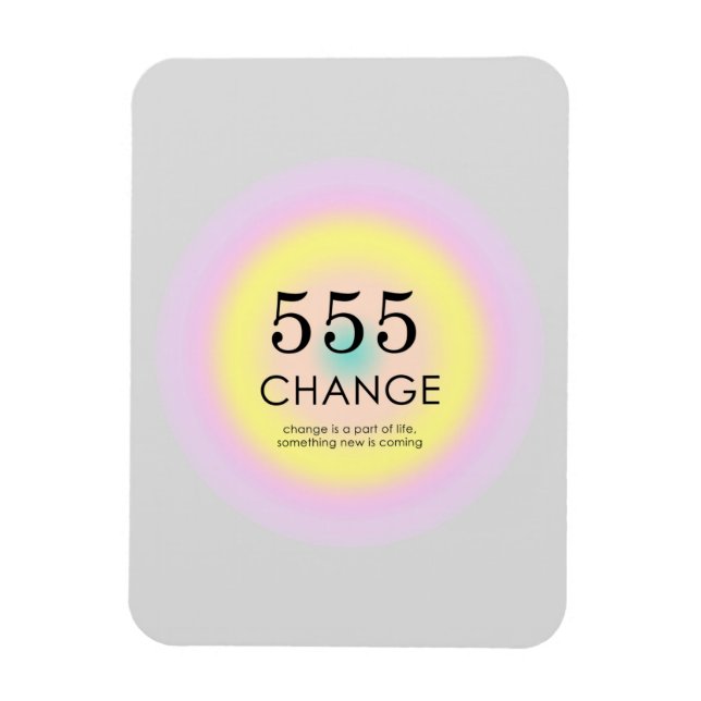 Modern Aura Angel Numerlogy 555 betyder Magnet (Vertikal)