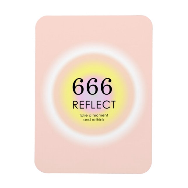Modern Aura Angel Numerlogy 666 Betydelse 66 Magnet (Vertikal)