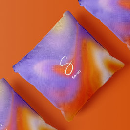 Modern aura-färggradienttypografi kudde