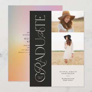 Modern aura-rosa färgstark typografi multifoto