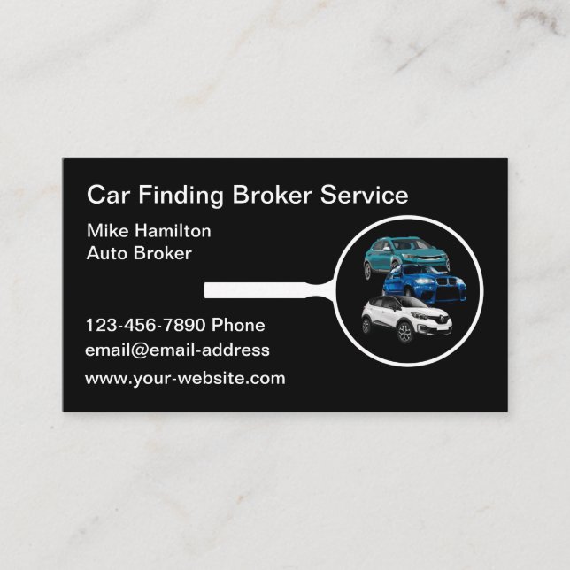 Modern Auto Broker Bilförsäljning Visitkort (Framsida)