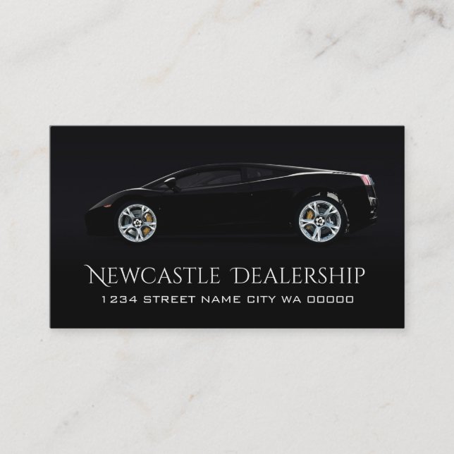 Modern automatisk försäljning av svart återförsälj visitkort (Framsida)