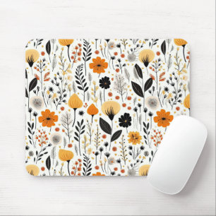 Modern Autumn Fall Boho Botanical Blommigt Musmatta
