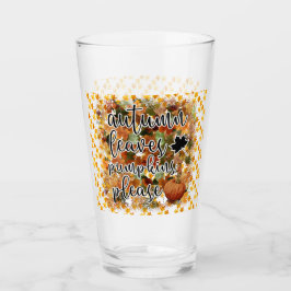 Modern Autumn Pumpkin Löv Glaskopp