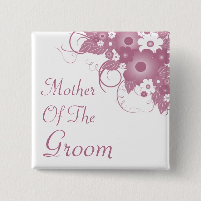 Modern av den Mauve buketten för brudgummen Knapp (Framsida)