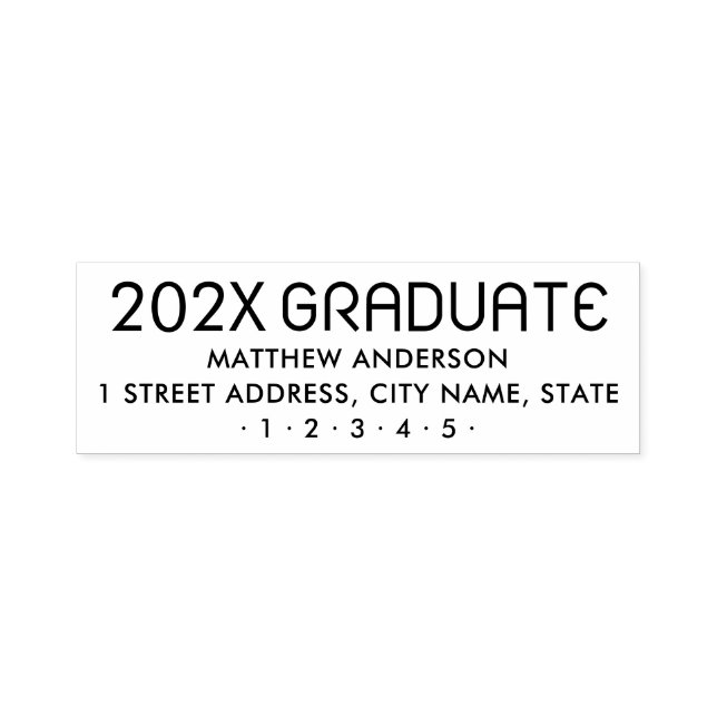 Modern avhandling år examen returadress självfärgande stämpel (Design)