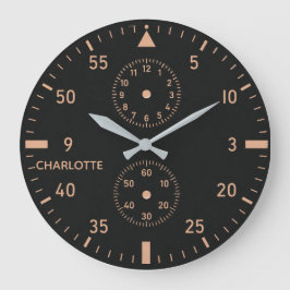 Modern Aviation Instrument Pilot Chronograph Stor Klocka