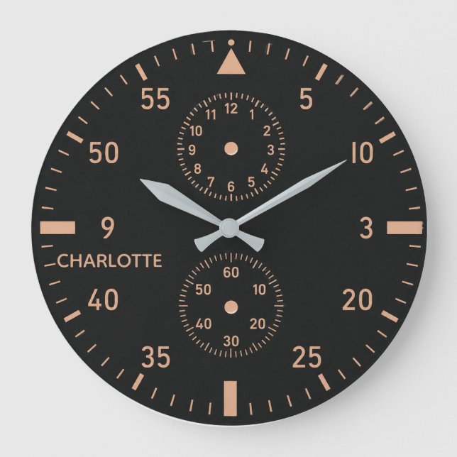  Modern Aviation Instrument  Pilot Chronograph Stor Klocka (Framsida)