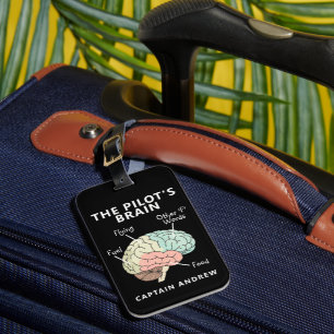 Modern Aviation Pilotnamn Pilots Brain Del Bagagebricka