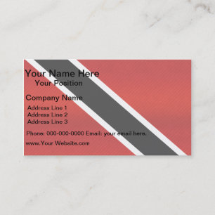 Modern avriven Trinidadian flagga Visitkort
