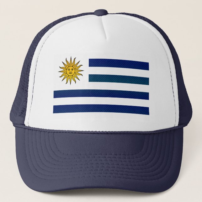 Modern avriven uruguayansk flagga keps (Framsida)