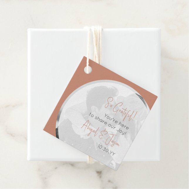 Modern Avslappnad minimalistisk Bröllop Terra Cott Gåvor Etiketter (På plats)