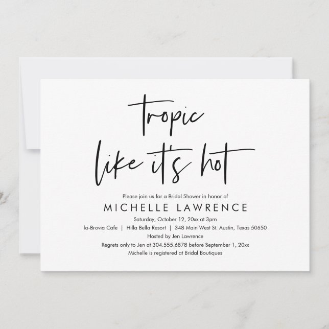 Modern Avslappnad och Roligt, Möhippa Beach Party  Inbjudningar (Framsida)