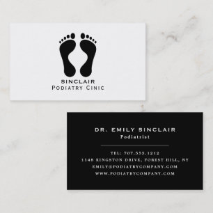 Modern avtryck, podiatry Clinic, podiatrist Visitkort