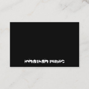 Modern B&W-Elegant, tryckt text svart och vit Visitkort