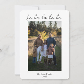 modern b + w falalalala julkort