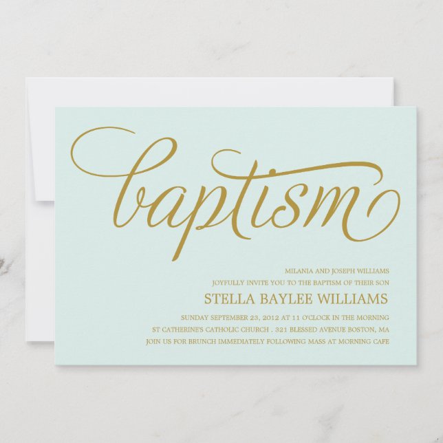 MODERN BABY| BAPTISM-INBLANDNING INBJUDNINGAR (Framsida)
