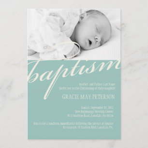 Modern Baby-baptisminbjudan Inbjudningar
