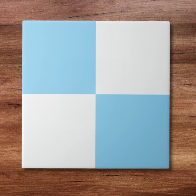 Modern Baby blue, vit, kontrollerad keramik Tile Kakelplatta (Skapare uppladdad)